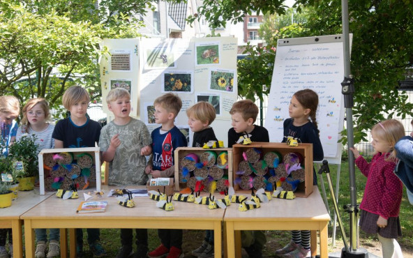 Begeisterung für Wildbienen-Projekt im Kindergarten St. Martinus in Wevelinghoven